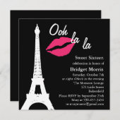 Oh la! Birthday Uitnodiging (Voorkant / Achterkant)