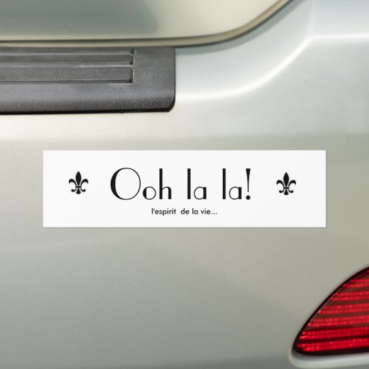 Oh la! Bumpersticker (Op auto)