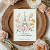 Oh La Chic Floral Parijse Baby shower Kaart