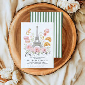 Oh La Chic Floral Parijse Baby shower Kaart