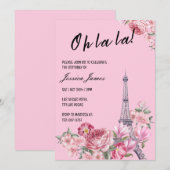 Oh La Chic Paris thema verjaardagsfeestje Kaart (Voorkant / Achterkant)