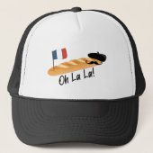 Oh La - French Baguette - Funny Francophile Trucker Pet (Voorkant)