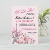 Oh La La Any Age Paris Thema Verjaardag Kaart (Staand voorkant)