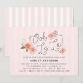 Oh La La Baby shower Uitnodiging (Voorkant / Achterkant)