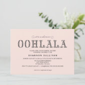 Oh, La La Bridal Shower uitnodiging (Staand voorkant)