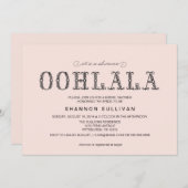 Oh, La La Bridal Shower uitnodiging (Voorkant / Achterkant)