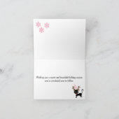 Oh La La Cute Cat Paris Eiffel Tower kerst Feestdagen Kaart (Binnen)