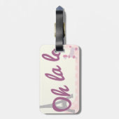 Oh La La French Poodle Bagagelabel (Achterkant verticaal)