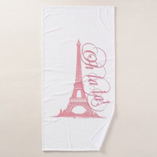 Oh La La La - Eiffel Tower Paris Frankrijk Badhanddoek
