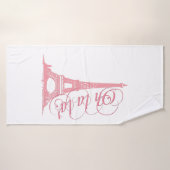 Oh La La La - Eiffel Tower Paris Frankrijk Badhanddoek (Badhanddoek)