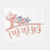 Oh La La La - Eiffel Tower Paris Frankrijk Fleece Deken (Voorkant (Horizontaal))