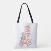 Oh La La La - Eiffel Tower Paris Frankrijk Tote Bag (Achterkant)