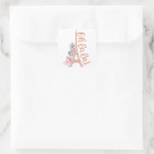 Oh La La La - Eiffel Tower Paris Frankrijk Vierkante Sticker (Tas)