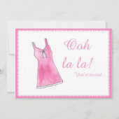 "Oh La La La!" Lingere Shower-uitnodiging Kaart (Voorkant)