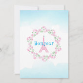 Oh La La La! Paris Girl & Pink Poodle Birthday Kaart (Achterkant)