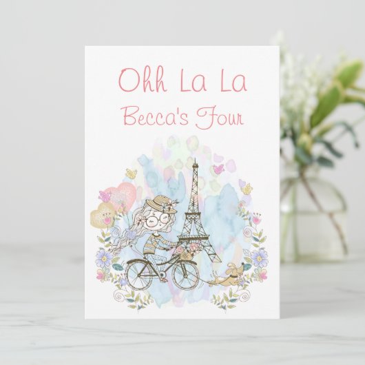 Oh La La Parijzenaar   Kaart (Staand voorkant)