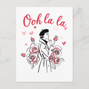 Oh La La Paris Meisje – Romantische Franse Estheti Briefkaart