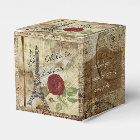 Oh la la - Paris Styled - Dank u Bedankdoosjes (Voorkant Zijde)