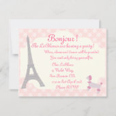Oh la La Parisian de uitnodiging (Voorkant)