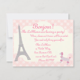 Oh la La Parisian de uitnodiging
