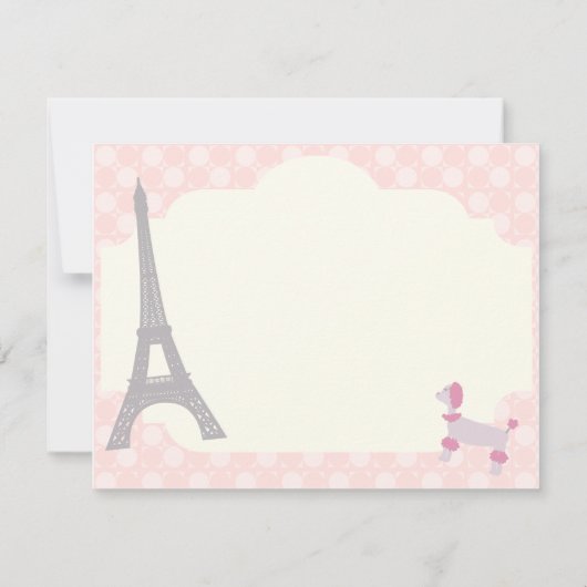 Oh la La Parisian de uitnodiging (Achterkant)