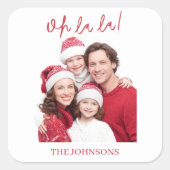 Oh La La Personalized Family Photo Sticker (Voorkant)