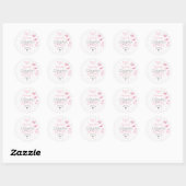 Oh La La Preppy Roze Kant Ondergoed Bruidsfeest Ronde Sticker (Vel)