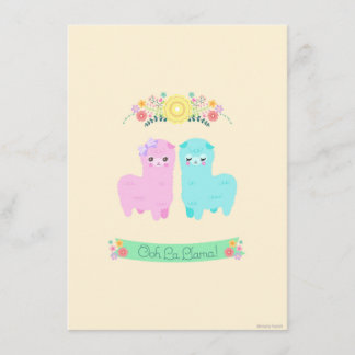 Oh La Lama Uitnodiging