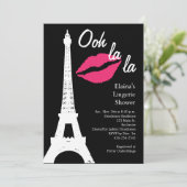 Oh la! Lingerie Shower-uitnodiging Kaart (Staand voorkant)