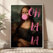 OH LA Mona Lisa Altered Art Poster