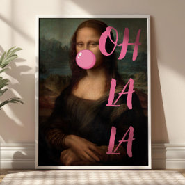 OH LA Mona Lisa Altered Art Poster