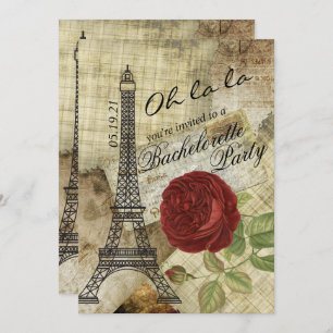 Oh la - Paris Styled Bachelorette Party Kaart