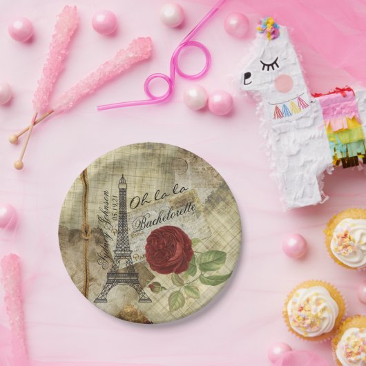 Oh la - Paris Styled Bachelorette Party Papieren Bordje (Feest)