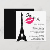 Oh la! uitnodiging van de dag (wit) (Voorkant / Achterkant)