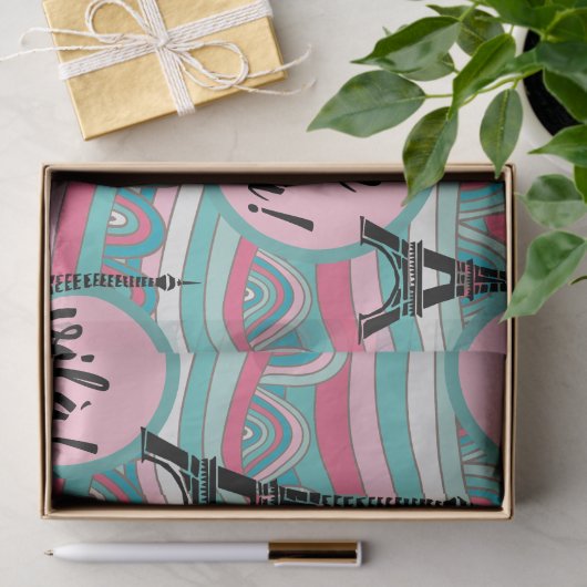 Oh la! Voilà! Franse Eiffeltoren Tissuepapier (Geschenk)