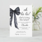 oh la Ze is het knopen van de Knot zwarte boog Vri Kaart (Staand voorkant)