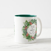 Oh, laat ons hem Christelijk kerstmis aanprijzen Tweekleurige Koffiemok (Voorkant rechts)