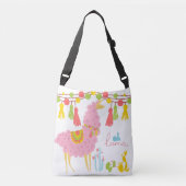 Oh Lama Hand Drawn Llama Crossbody Tas (Voorkant)