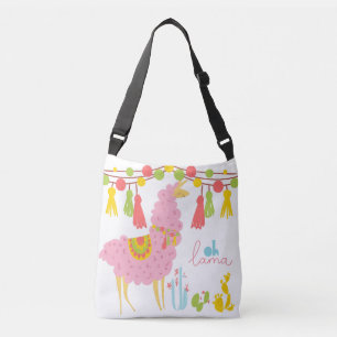 Oh Lama Hand Drawn Llama Crossbody Tas