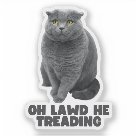 Oh Lawd he Treading Sticker (Voorkant)