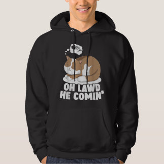 Oh Lawd hij komt uit Chonk Cat Meme Fat Kat Kitten Hoodie