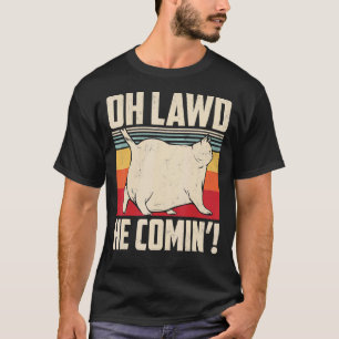 Oh Lawd hij komt uit de Retro Style  Cat Meme T-shirt