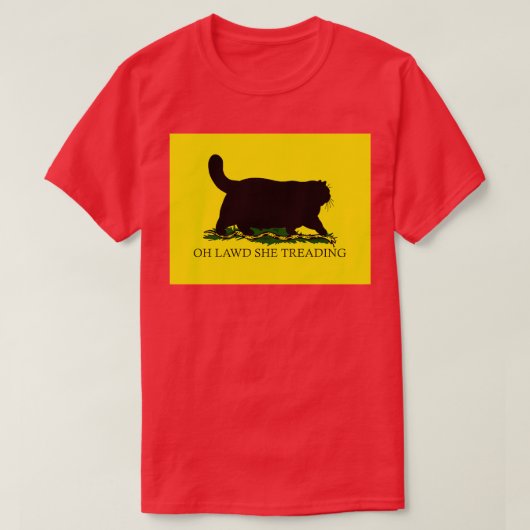 Oh Lawd She Treading Honkbal T-shirt (Design voorkant)