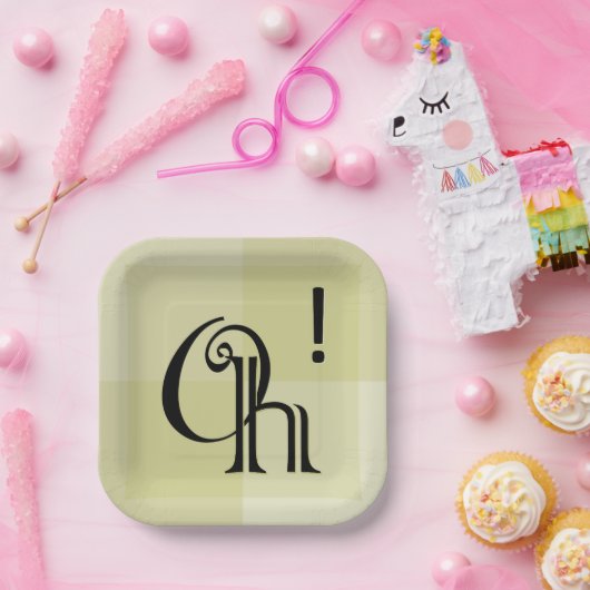 Oh! Leuke, moderne all-occasion verrassingsviering Papieren Bordje (Feest)