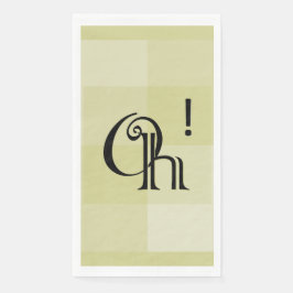  Oh! Leuke, moderne typografie Art Yellow Servet