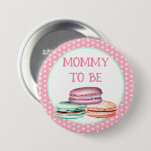 Oh Lief Baby Meisje Macaron Baby shower Moeder om  Ronde Button 7,6 Cm (Voorkant /achterkant)