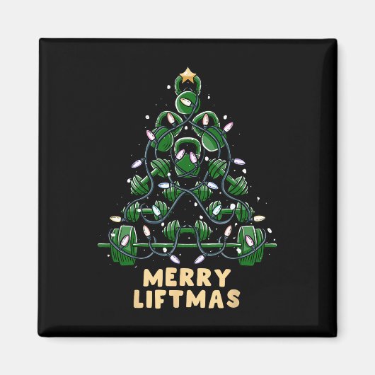 Oh Liftmas Boom Kettlebell Gym Lelijke Kerst Magneet (Voorkant)