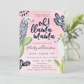 Oh Llama Mama Baby Girl Baby shower Kaart (Staand voorkant)