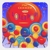 Oh Lollipop! Vierkante Sticker (Voorkant)