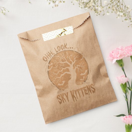 Oh Look Sky Kittens Halloween Funny Bats Lover Bedankzakje (Gezegeld)